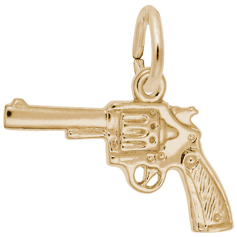 Gun Charm In Yellow Gold