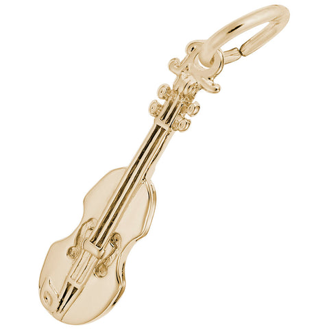 Violin Charm In Yellow Gold