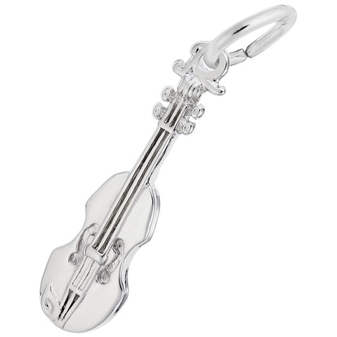 Violin Charm In Sterling Silver