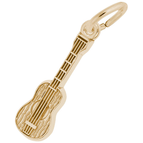 Guitar Charm In Yellow Gold