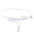 Sterling Silver Carefree Bangle Bracelet With Key Charm