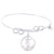 Sterling Silver Carefree Bangle Bracelet With Anchor Charm