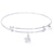 Sterling Silver Sweet Bangle Bracelet With 4 Leaf Clover Charm