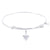 Sterling Silver Tranquil Bangle Bracelet With Fleur De Lis Charm