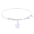 Sterling Silver Tranquil Bangle Bracelet With Angel Charm