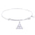 Sterling Silver Tranquil Bangle Bracelet With Celtic Circle Of Life Charm