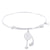 Sterling Silver Tranquil Bangle Bracelet With Dreamcatcher Charm