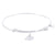 Sterling Silver Tranquil Bangle Bracelet With Love Charm
