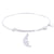 Sterling Silver Tranquil Bangle Bracelet With Halfmoon Charm