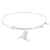 Sterling Silver Tranquil Bangle Bracelet With Hummingbird Charm