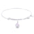 Sterling Silver Tranquil Bangle Bracelet With Cupcake - Pink Icing Charm
