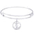 Sterling Silver Noble Bangle Bracelet Anchor Charm