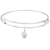 Sterling Silver Noble Bangle Bracelet Cupcake - Pink Icing Charm