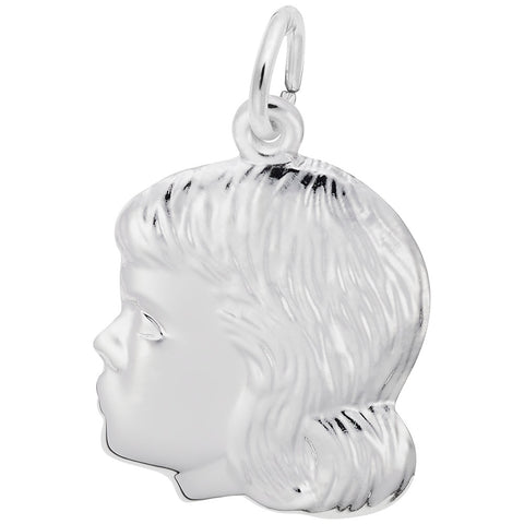 Girl Charm In Sterling Silver