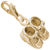 Baby Shoes Charm in Yellow Gold Plated