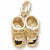 Baby Shoes Charm in 10k Yellow Gold hide-image