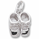 Baby Shoes charm in Sterling Silver