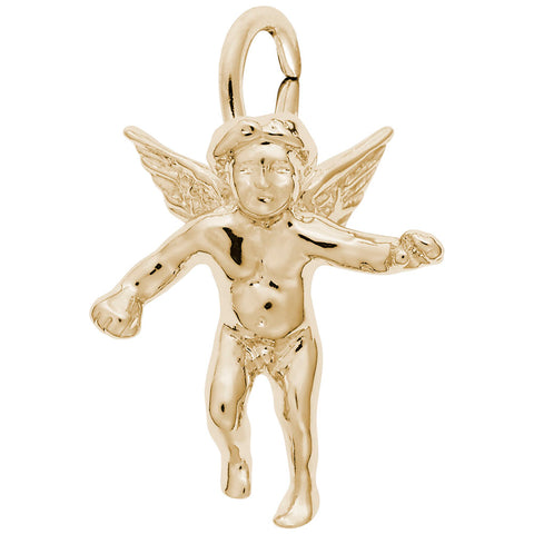 Angel Charm In Yellow Gold