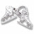 Ice Skates charm in Sterling Silver hide-image