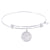 Sterling Silver Alluring Bangle Bracelet With Pawprint Charm