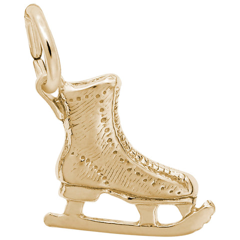 Ice Skate Charm in Yellow Gold Plated