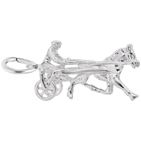 Trotter Charm In 14K White Gold