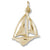 Sailboat charm in Yellow Gold Plated hide-image