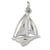 Sailboat charm in 14K White Gold hide-image