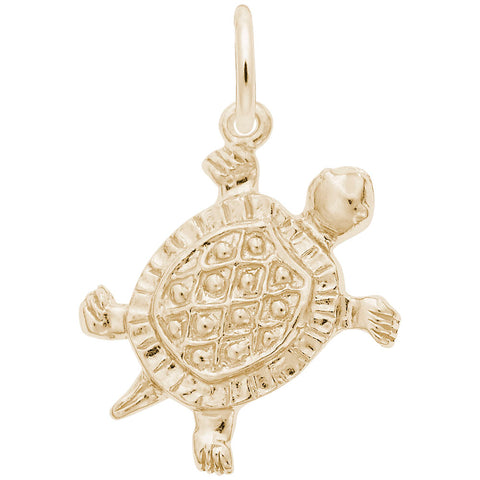 Turtle Charm In Yellow Gold