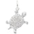 Turtle Charm In Sterling Silver