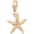 Starfish Charm in Yellow Gold Plated