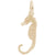 Seahorse Charm In Yellow Gold