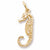 Seahorse charm in Yellow Gold Plated hide-image