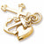 Faith,Hope,Charity charm in Yellow Gold Plated hide-image