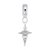 Caduceus charm dangle bead in Sterling Silver hide-image