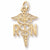 Rn Caduceus Charm in 10k Yellow Gold hide-image