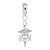 Rn Caduceus Charm Dangle Bead In Sterling Silver