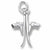 Skis charm in Sterling Silver hide-image