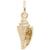 Shell Charm In Yellow Gold