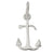 Anchor charm in 14K White Gold hide-image