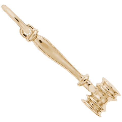 Gavel Charm In Yellow Gold