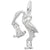 Stork Charm In Sterling Silver