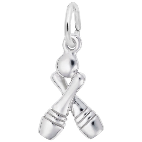 Bowling Charm In Sterling Silver