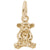Bear Charm in Yellow Gold Plated