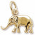 Elephant charm in Yellow Gold Plated hide-image