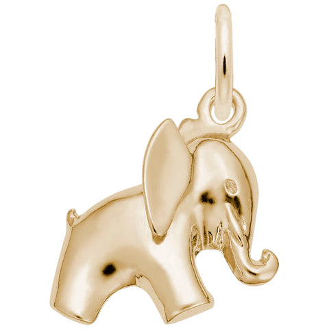 Elephant Charm In Yellow Gold
