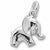 Elephant charm in 14K White Gold hide-image