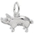 Pig Charm In Sterling Silver