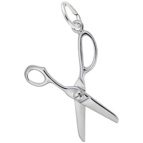 Scissors Charm In Sterling Silver