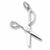 Scissors charm in Sterling Silver hide-image